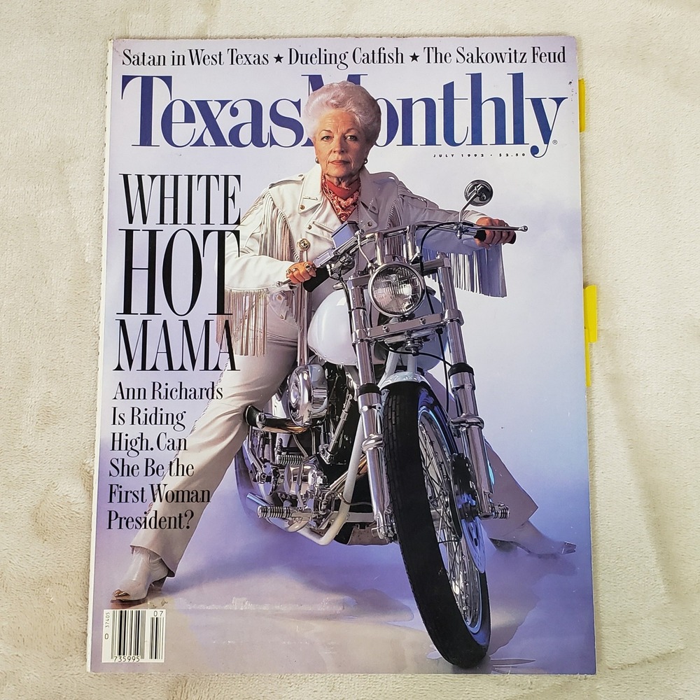 Texas Monthly Magazine July 1992 Ann Richards White Hot Mama Vintage Collectible